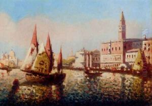 Trading Vessels In The Bacino Di San Marco, Venice