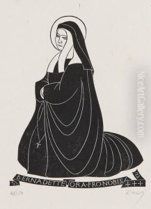 Bernadette Ora Pro Nobis by Eric Gill