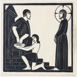 Christ Before Pilate by Eric Gill