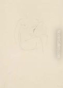 Study Of A Female Nude by Eric Gill