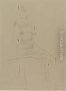 Seated Female Nude by Eric Gill