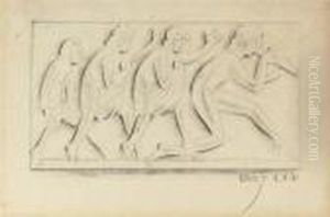Design For 'ariel Piping To The Children' by Eric Gill