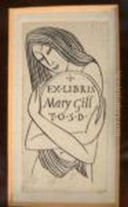 Bookplate For Mary Gill by Eric Gill