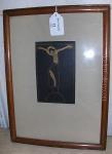 Crucifix, Wood Engraving - view 1