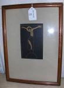 Crucifix, Wood Engraving by Eric Gill