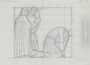 Four Studies For The Stations Of The Cross For Our Lady And St.peter, Leatherhead by Eric Gill