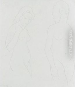 Female Nude Study by Eric Gill
