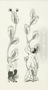 Faun Piping by Eric Gill