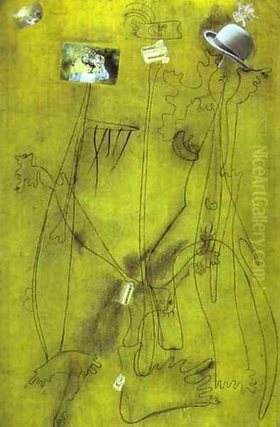 Drawing-Collage with a Hat - view 1