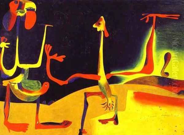 Man and Woman in Front of a Pile of Excrement - view 1