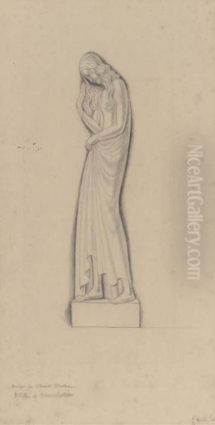 Design For Statue At St Mary's Church, Twickenham - view 1