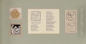 Four Working Drawings And Woodcuts For Spirit And Flesh by Eric Gill