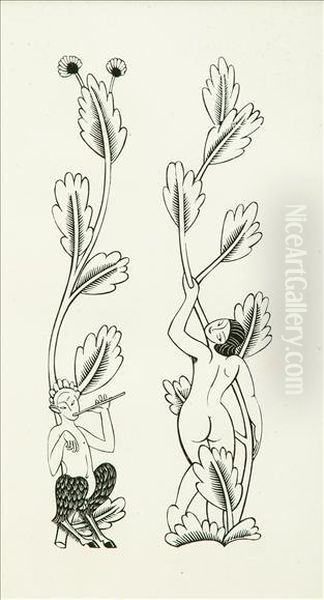 Faun Piping, Naked Girlwith Back Turned - view 1