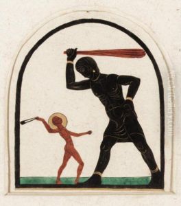 David And Goliath by Eric Gill