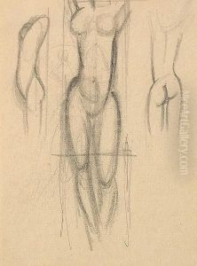 Studies Of A Female Torso, C.1927 by Eric Gill