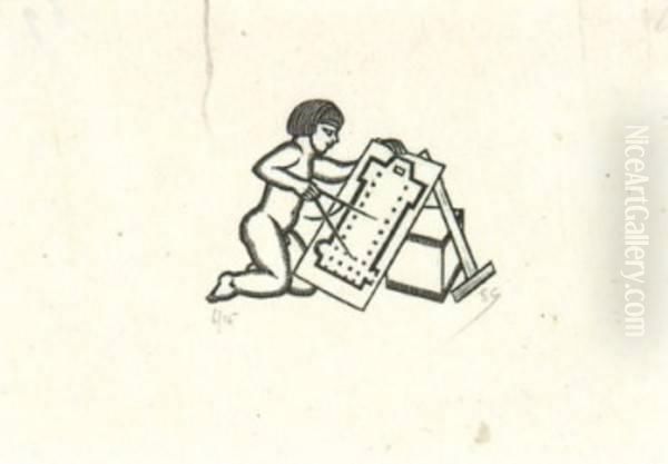 Boy And Drawing Board - view 1