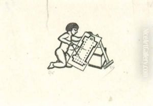 Boy And Drawing Board Boy And Drawing Board