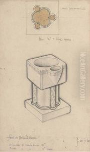 Design For A Font In Portland Stone by Eric Gill