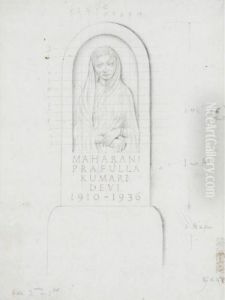 Working Drawing For Relief Sculpture by Eric Gill
