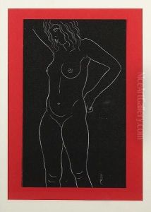 Female Nude Standing (skelton P957) by Eric Gill