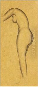 Female Nude by Eric Gill