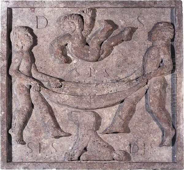 A Child Tossed In A Blanket; Relief For Merryfield House - view 1