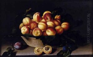 Basket of Apricots 1634 by Louise Moillon