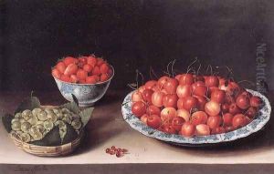 Still-Life with Cherries, Strawberries and Gooseberries 1630 by Louise Moillon