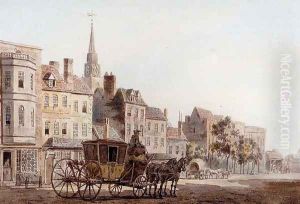 A Coach And Horse Entering York by William Marlow