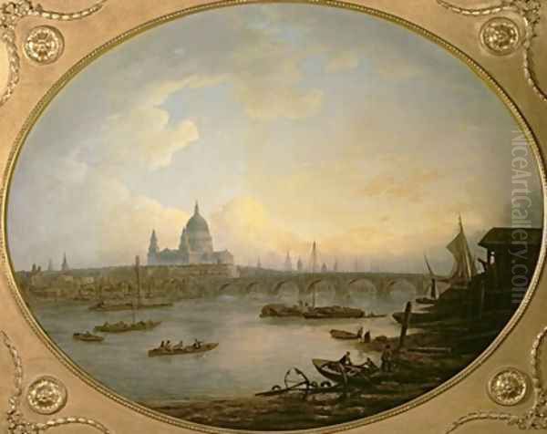 Blackfriars Bridge and St Pauls Cathedral 1774 - view 1