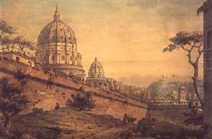 A Back View of St Peters Rome by William Marlow