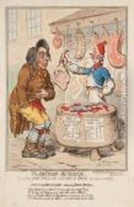 The British-butcher, / Supplying John-bull With A Substitute For Bread