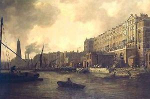 View of the Adelphi From the River Thames by William Marlow
