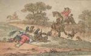 Hounds In Full-cry by James Gillray