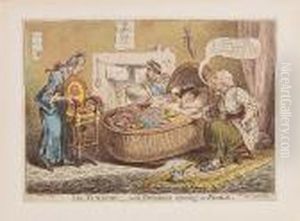 The Nursery With Britannia Reposing In Peace by James Gillray