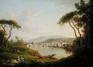 Figure seated on the Banks of the Arno by William Marlow