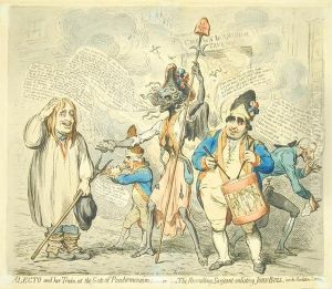 Alectoand Her Train, At The Gate Of Pandemonium by James Gillray