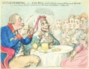 Anti-saccharrites -or- John Bull And His Family Leaving Offthe Use Of Sugar