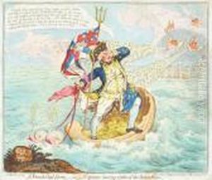 Afrench Hail Storm, _ Or _ Neptune Loosing Sight Of The Brestfleet by James Gillray
