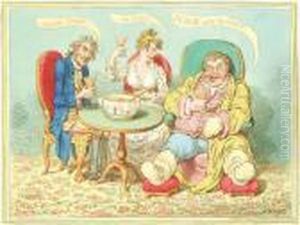 Punchcures The Gout, _the Colic, _and The 'tisick"" by James Gillray