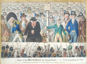 Viewof The Hustings In Covent Garden by James Gillray