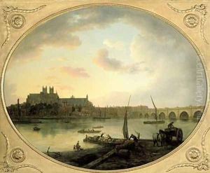Westminster Bridge 1774 by William Marlow
