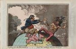 Fighting For The Dunghill - Or - Jack Tar Settling Citoyen Francois by James Gillray