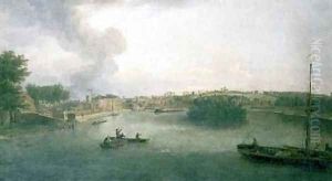View of the Thames by William Marlow