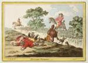 Hounds Finding; Hounds In Full-cry; Coming-in At The Death by James Gillray