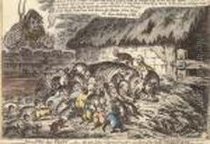 More Pigs Than Teats - Or - The 
New Litter Of Hungry Grunters, Sucking John Bulls Old Sow To Death