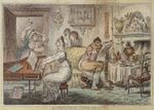 Harmony Before Matrimony; Matrimonial-harmonics by James Gillray