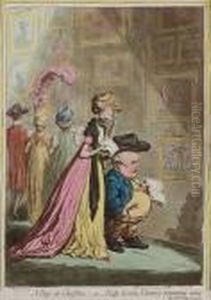 A Peep At Christies-or-tally-ho, &amp; His Nimeney-pimmeney Taking The Morning Lounge by James Gillray