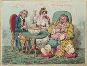 -and The 'tisick, - The Colic, Pinch Cures The Gout by James Gillray