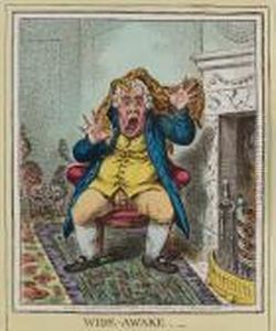Wide-awake, Fast-asleep by James Gillray